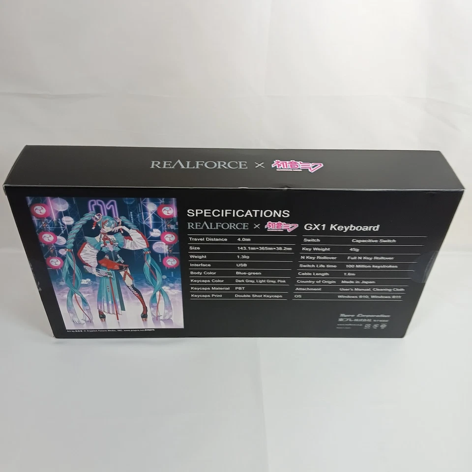 REALFORCE GX1 Hatsune Miku Gaming Keyboard X1UCM1 NEW Japan Limited RGB NEW - Image 3 of 4