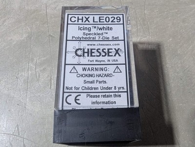 Chessex Icing  White Polyhedral Dice Set (CHX LE029) | Rare Dice Set