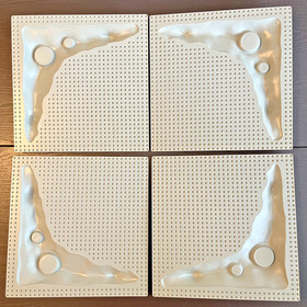 LEGO Lunar Crater Baseplate Raised 9.5&rdquo;x9.5 1980s Vintage 4 PCs, Item #3947