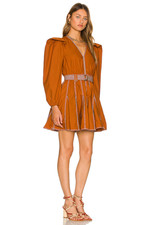 Ulla Johnson Dress Womens 2 Rust Orange Mini Corliss Sumac