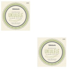 D'Addario Ukulele Strings 2 Sets Pro-Arte Soprano Clear Nylon EJ65S