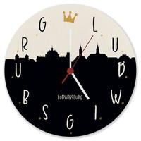 Ludwigsburg Skyline Wanduhr Aus Alu - Ludwigsburg