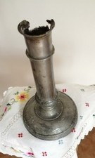 Świecznik, świecznik, antyczny, cyna, wysokość 19 cm, średnica stopy 10 cm