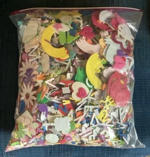 HUGE lot of Stickers, Cut Outs, Crafting Decorative  Bag 13” by 14” Full