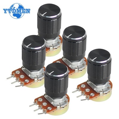 5 Set linear Potentiometer Kit 15mm 3Pin B1K 2K 5K 10K 20K 50K 100K 250K 500K 1M