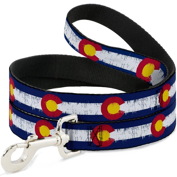 Dog Leash 6-FEET Colorado Flags2 Repeat Weathered (Us Import)-image
