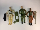 VINTAGE GI JOE USED figure lot x3 w/ accessories ARAH 1980s parts or restore