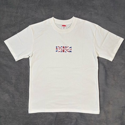 Supreme United Kingdom Flag Box Logo T-Shirt (UK) White Size M Like New