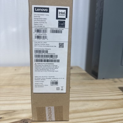 NEW Lenovo Ideapad 3i 15.6'' Chromebook,Intel Celeron N4500,4GB,64GB (82N4002HUS)