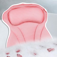 Bath Pillows for Tub, Luxury Bath Pillow Soft 4d Mesh, Bathtub Pillow with 6 Suc