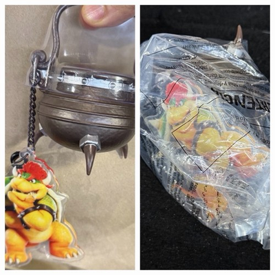 #ad AMC Super Mario Galaxy Bowser’s Cauldron Mini Popcorn Bucket w Bowser Clip NEW $30.00