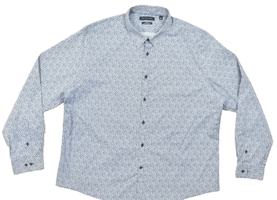 Tommy Hilfiger THTech Slim Fit Stretch 2XL Blue White Leaf Pattern 
