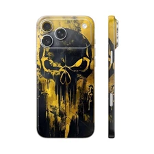 Phone Skin/Phone Wrap For iPhone, Samsung, Android 3D Embossed Punisher Skull