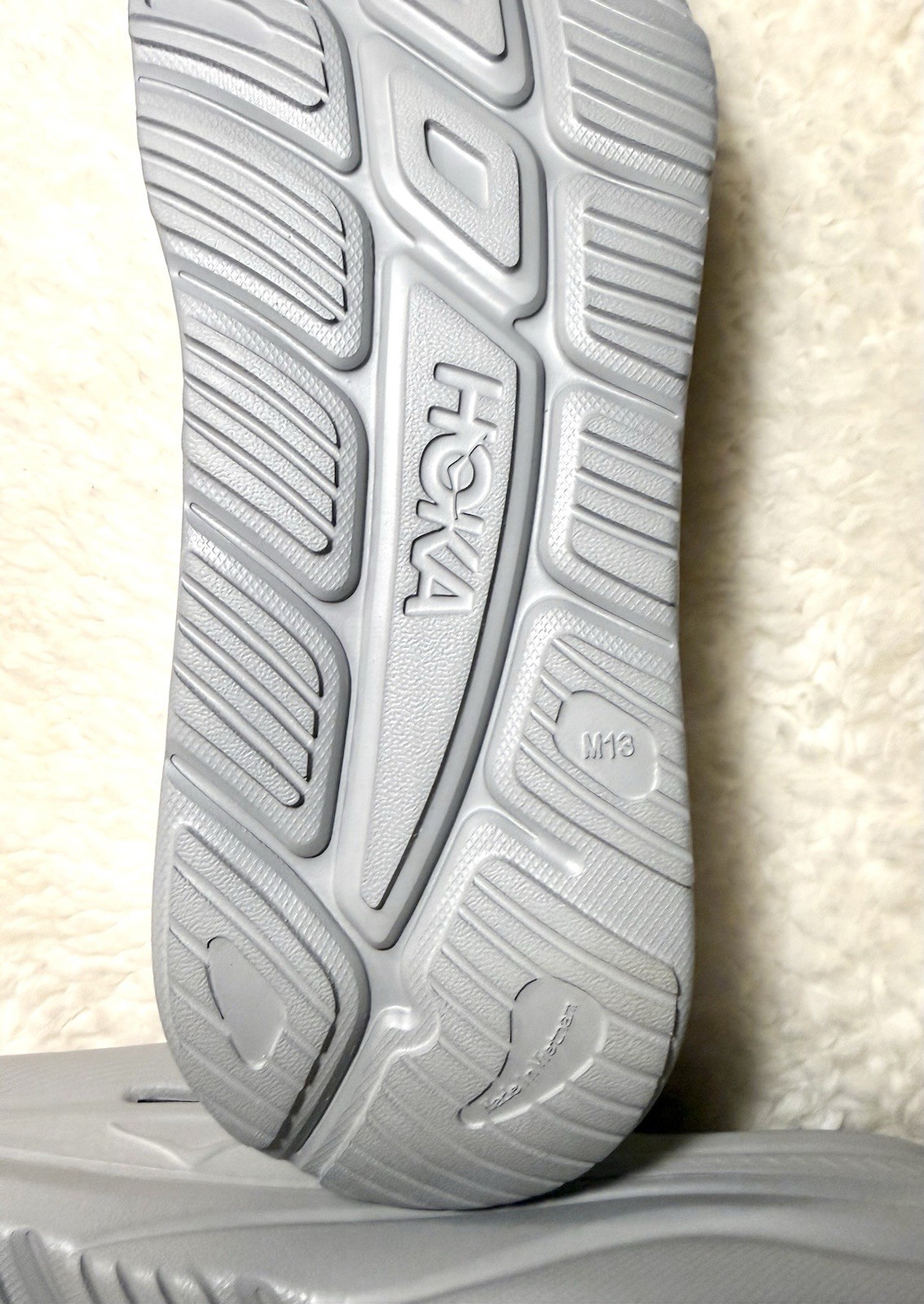 HOKA Ora Recovery Slide 3 Sandals Gray Unisex Men’s 13 Women’s 14 NEW thumbnail 6