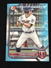 2022 Bowman Draft - Tanner Schobel #BD-28 Sky Blue /499 (RC)