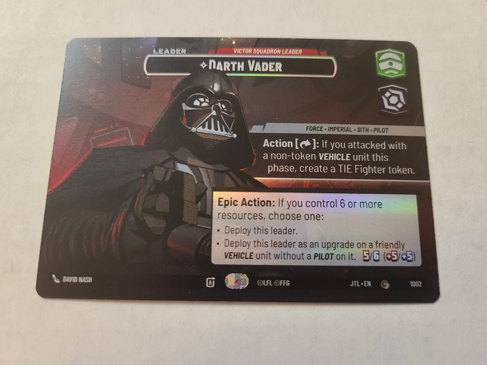 Star Wars Unlimited - Darth Vader, Victor Squadron Leader (Showcase)