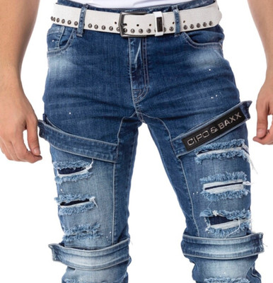 Cipo & Baxx CONNECT Mens Jeans Denim Slim Fit CD555 All Sizes