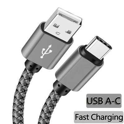 USB A To Type C Fast Charging Cable long 1m 2m 3m For Samsung & iPhone 15 16 17 - Image 1 of 4