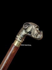 wooden walking stick, Dog -Style Head Walking Stick, Wooden Handle cane,Vintage