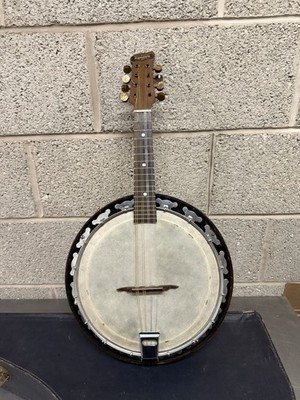 Vintage F.H.D. Mohawk 8-saitige Banjo Mandoline - Made in England - mit Koffer