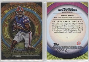 2022-23 Bowman Inception University Gold Foil V1 /50 Anthony Richardson #74