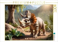 Calvendo Puzzle Cute Little Triceratops | 1000 Pieces, Finished Size 25.2 × 18.9