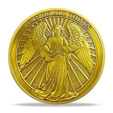 Moneda Desafío Oración Ángel María Filipenses 4:13 Versículo Fe Cristiana Moneda
