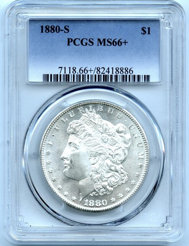 1880-S Morgan Dollar, PCGS MS66+ - Imagen 3 de 3