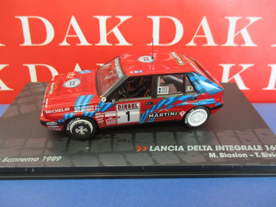 Die cast 1/43 Modellino Auto Lancia Delta Int. 16V Rally San Remo 1989 M.Biasion - Immagine 2 di 4