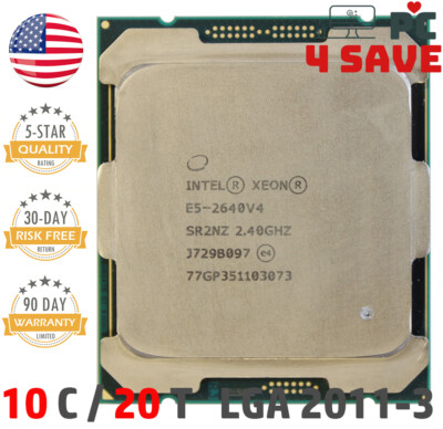Intel Xeon E5-2640 V4 2.40GHz 10-Core 25M LGA 2011-3 SR2NZ Server Processor 90W
