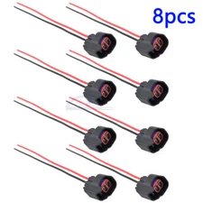 8pcs EV6 EV14 USCAR Fuel Injector Connector Pigtail Harness For Dodge LS2 LS3