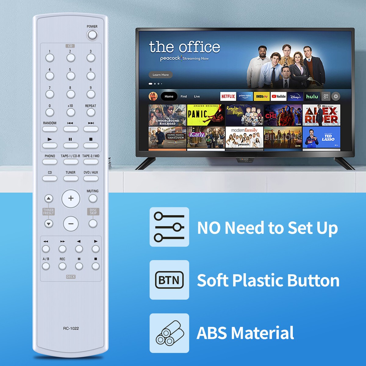 New RC-1022 Remote Control For Denon AV Receiver PM-700 PMA-1500AE
