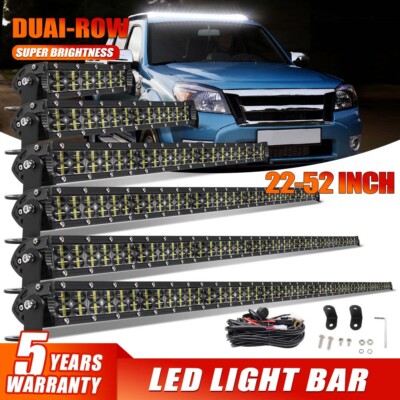 8 14 22 32 42 52 Zoll Dual Row LED Light Bar Lichtbalken Offroad Truck ATV SUV