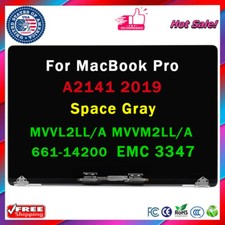 Gray LCD Screen Display Assembly For MacBook Pro Retina 16" A2141 2019 MVVM2LL/A