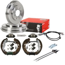 BREMBO Bremstrommel + FEBI Vormontiert Bremsbacken Rep-Satz für FORD FIESTA VI