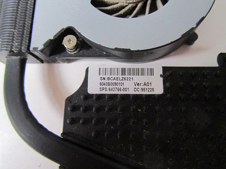 HP EliteBook 8460P 14 in. CPU Fan w/Heatsink for Socket G2 - 642766-001 - Image 4 of 4