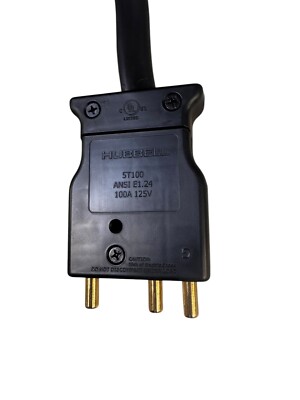 Male 100 Amp 125V Stage Pin To 3 Female Camlock Snake Bite Hubbell