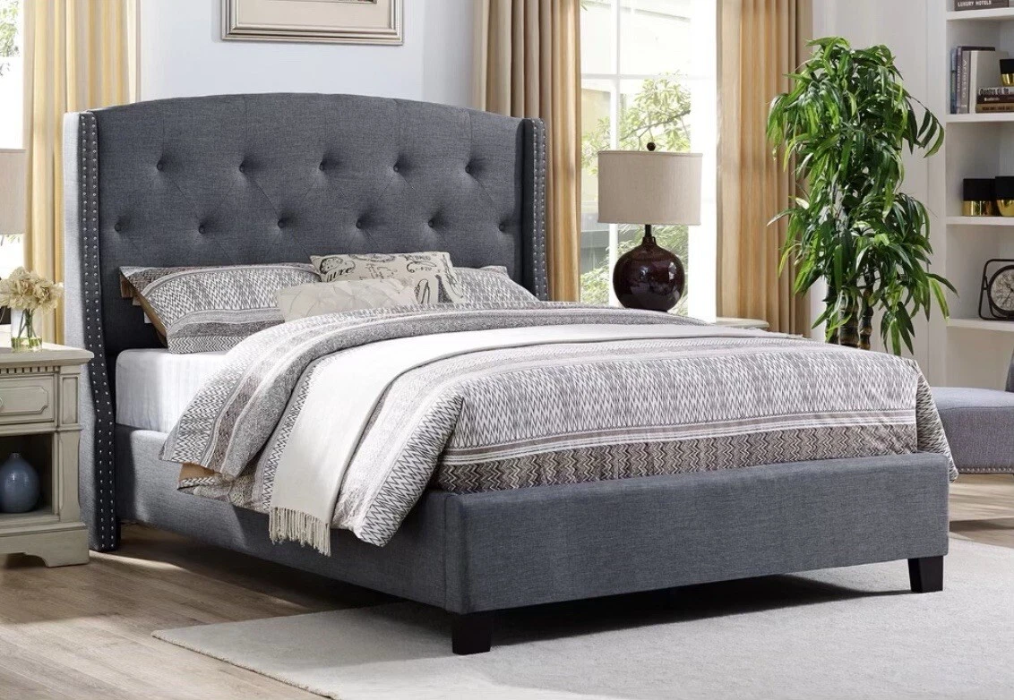 Queen Size Bed Frame Box Spring Required eBay