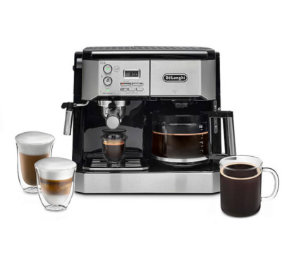 De Longhi All-In-One Pump Espresso & 10-Cup Drip Coffee Machine Advanced Cappucc