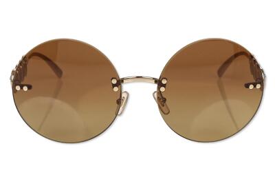 Versace 2214 1252/13 Pale Gold Brown Rimless Oversized  display picture 2