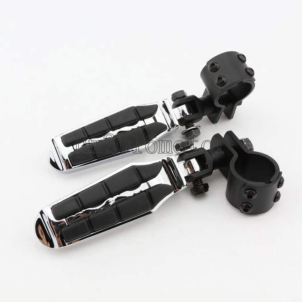 Abrazaderas de montaje de estriberas cromadas para carretera para Harley Davidson FLHTK Ultra Limited Foto 4 de 4