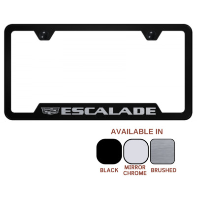 Cadillac Escalade Laser Etched Notched License Plate Frame Official Licensed