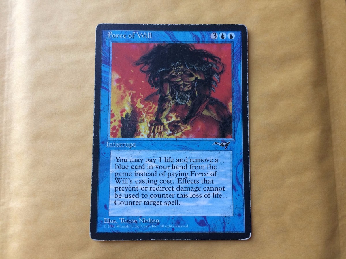 ジャンプ　jump エラーカード　misprint MTG Misprint FORCE OF WILL Alliances Miscut BACK ONLY Error MTG