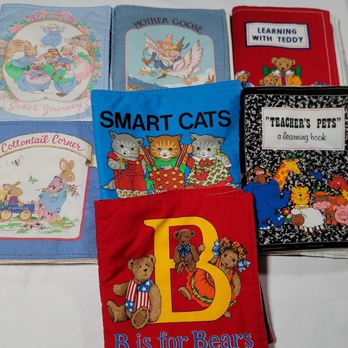 7 Fabric Children's Learning Book-Toddler -Baby Washable Quilted Soft Vintage
