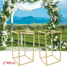 2 Floor Flower Stand Metal Display Stand Golden Wedding Party Flower Stand NEW