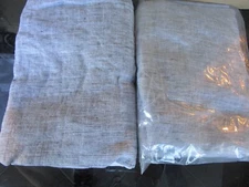 2 West Elm Belgian linen contrast stripe euro shams white slate New wo tag