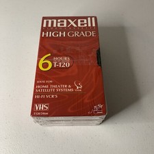 Maxell Blank VHS Tapes High Grade T-120 6 Hour Hi-Fi Lot of 3 Brand New Sealed