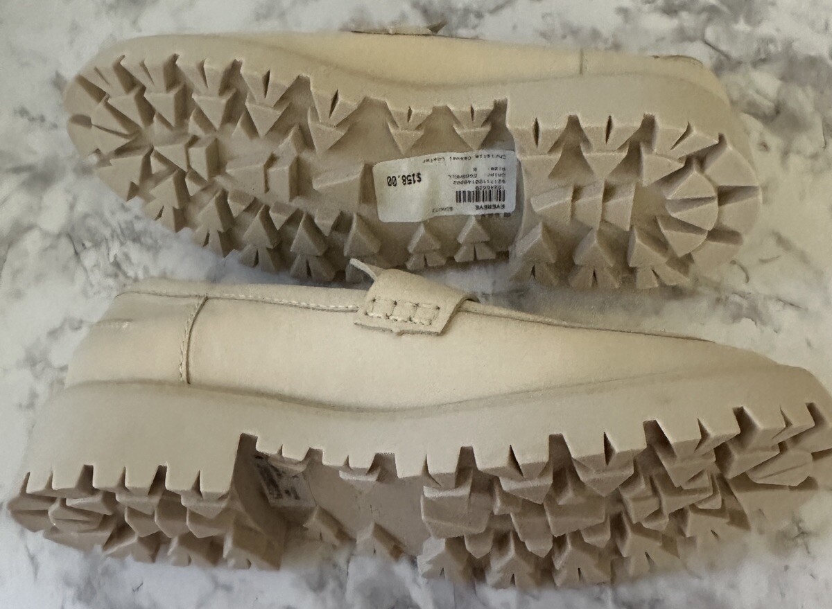 SAOLA Mocassino Schutz Christie Weekend in pelle suola a strappo donna 9 5 guscio d'uovo crema nuovo