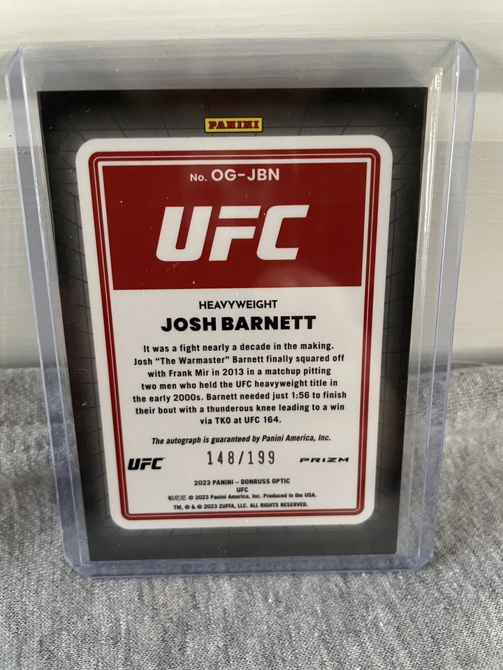 2023 Donruss Optic Ufc Josh Barnett Optigraph /199 | eBay