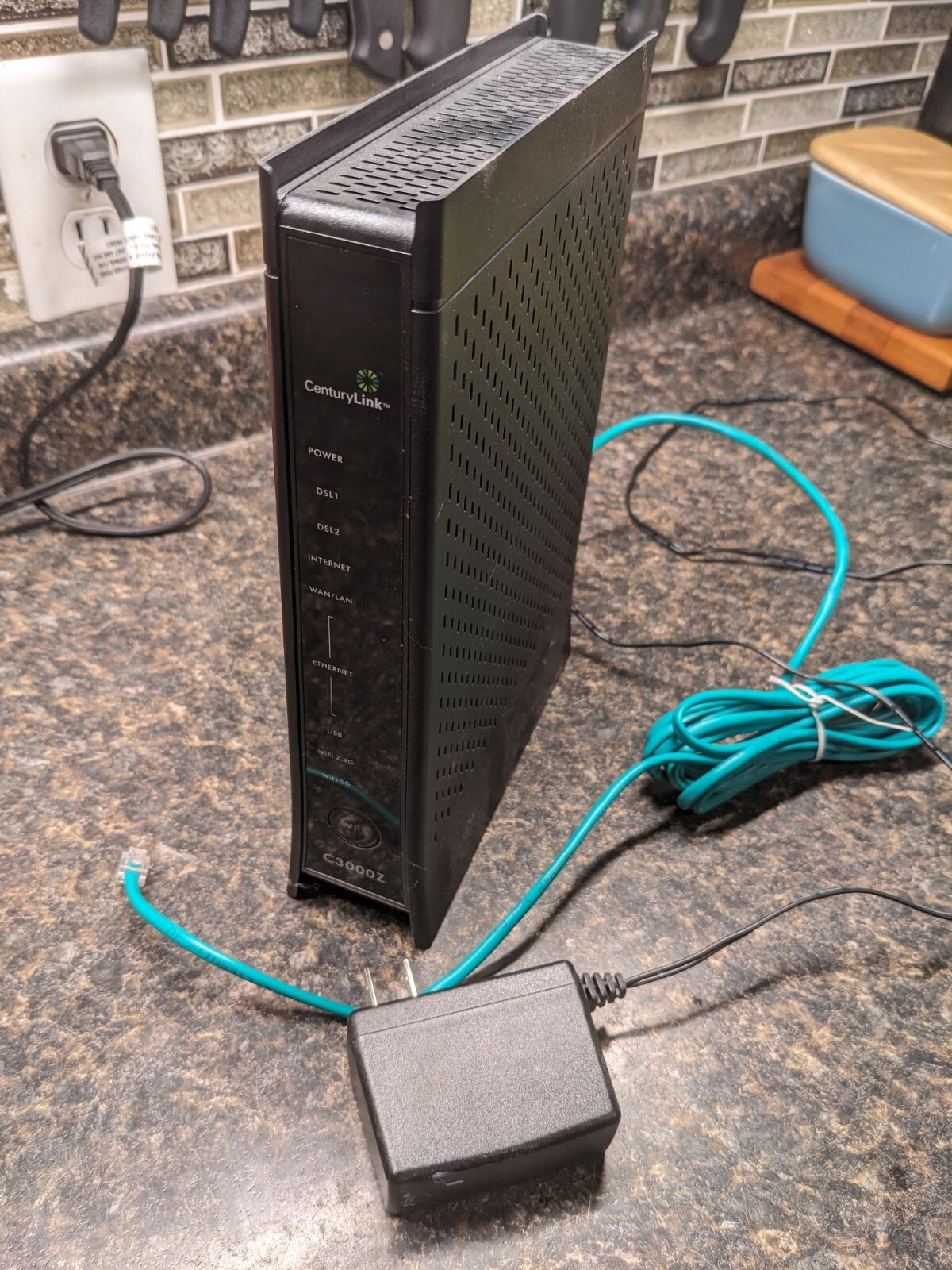 CenturyLink ZYXEL C3000Z Modem Wireless Router w/Cables eBay